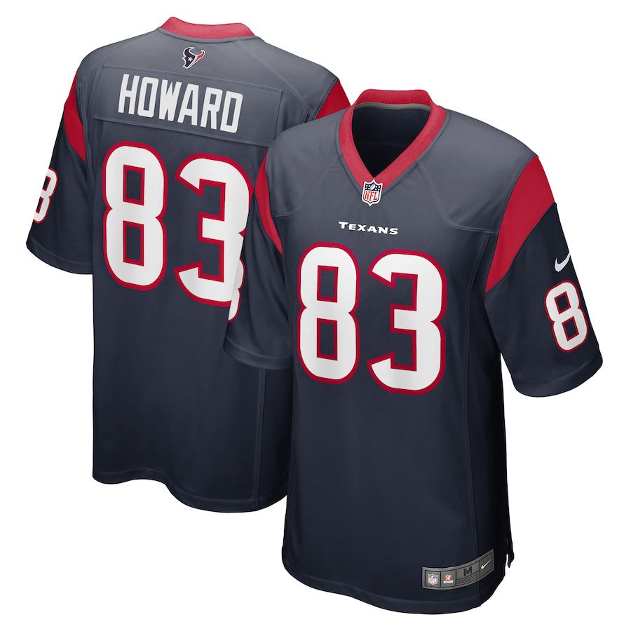 Men Houston Texans #83 O.J. Howard Nike Navy Game Player NFL Jersey->houston texans->NFL Jersey